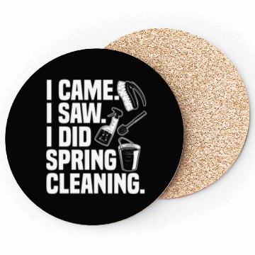 Discover Funny Spring Cleaning Design Coasters