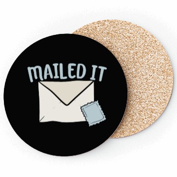 Discover Mailed It Postal Worker Mailman Mail Escort Coasters