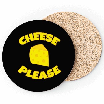 Discover Funny Cheese Please Swiss Cheese Wedge Coasters