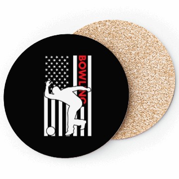 Discover Sport Us Flag Bowling Coasters