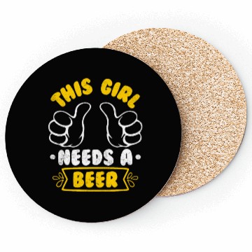 Discover This girl needs a beer vacation Spring Break Coasters