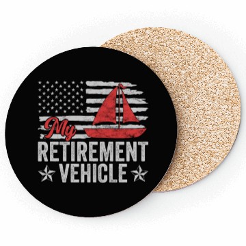 Discover Retirement Vehicle Sailor Sailboat Coasters