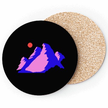 Discover mountains with sun vector Coasters
