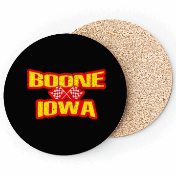 Discover Boone Iowa IA Midwest Hobby Stock Modified Race Ca Coasters