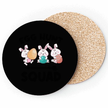 Discover Fun Egg Hunt Squad Easter Day Family Matching Hunt Coasters