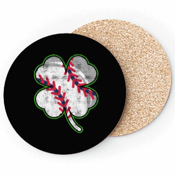 Discover Baseball player shamrock lucky charm Coasters
