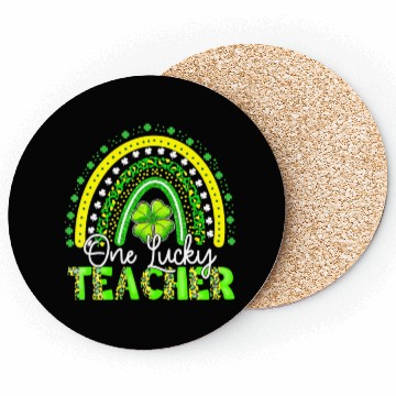 Discover Rainbow Leopard One Lucky Teacher St Patricks Day Coasters