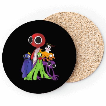 Discover Rainbow Friends blue red orange green Coasters