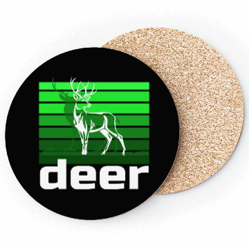 Discover deer graphic Coasters