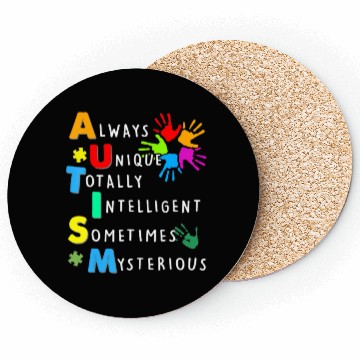 Discover Kindness Always Unique Totally Autism Awareness Ha Coasters