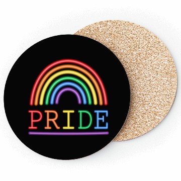 Discover Neon Lights Rainbow Pride Coasters