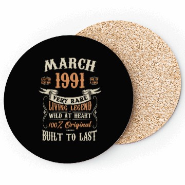 Discover March 1991 Birthday Surprise Coasters