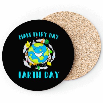 Discover Make Every Day Earth Day Cute Planet Save Environm Coasters