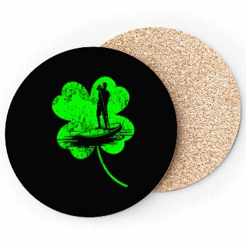 Discover Paddleboard St. Patrick's day shamrock Coasters
