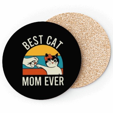 Discover best cat mom ever Coasters