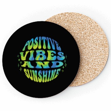 Discover Positive Vibes and Sunshine Summer Party Coasters