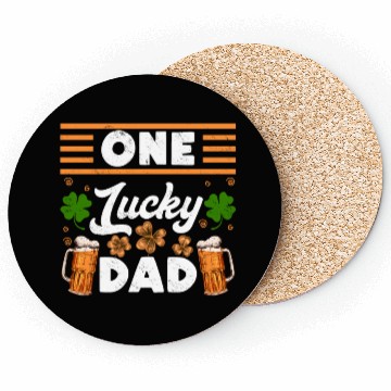 Discover One Lucky Dad Beer St Patrick's Day Daddy Coasters