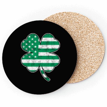 Discover USA Shamrock St. Patrick's Day USA Coasters
