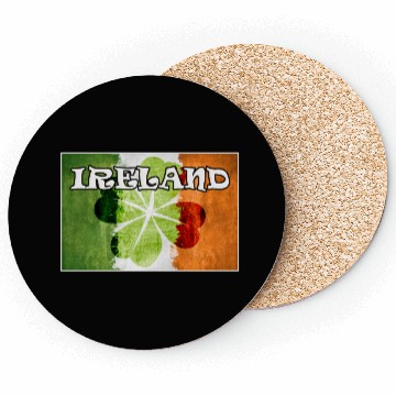 Discover St Patrick's Ireland Flag four leaves Clover Coasters