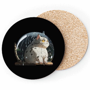 Discover Big Fat Anime Cat Coasters