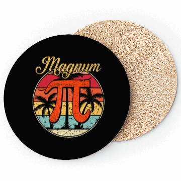 Discover Magnum Pi Math Pi Day Retro Coasters