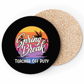 Discover Spring Break Squad Retro Spring Break Teacher Coasters