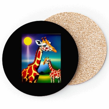 Discover Giraffe in the spectrum of light Coasters
