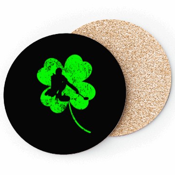 Discover Curling St. Patrick's day shamrock Coasters