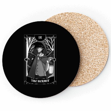 Discover Anime Tarot Card The Hermit Occult Gothic Witch Coasters