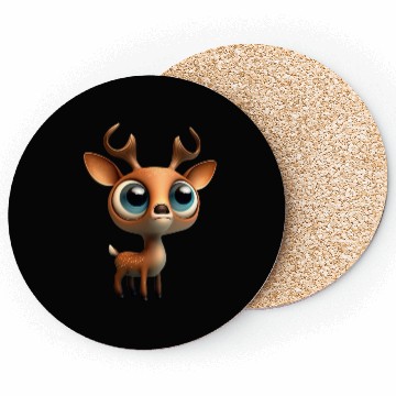 Discover Cute deer cartoon character Coasters