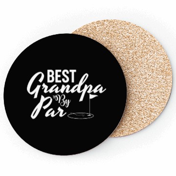 Discover Best Grandpa By Par Father's Day Golf Grandad Golf Coasters