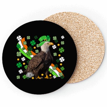 Discover Irish American Flag Eagle St. Patrick’s Day Coasters
