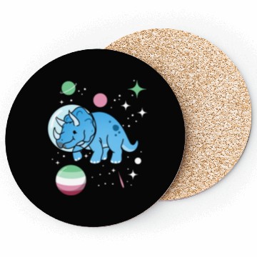 Discover Abrosexual Pride Triceratops Astronaut Coasters