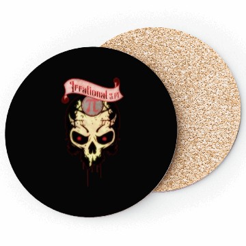 Discover PI Day Irrational Skull Design Strawberry Edition Coasters