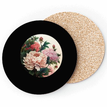 Discover Peony flowers Coasters