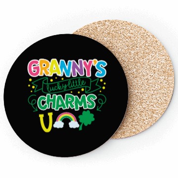 Discover Granny's Lucky Little Charms Clover Shamrock Coasters