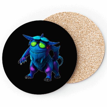 Discover blue realistic monster Coasters