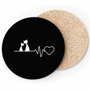 Discover CAT HEARTBEAT Coasters Heart Beat