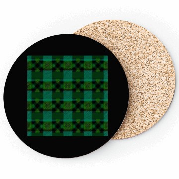 Discover Green and Yellow Tartan A Modern Take Coasters