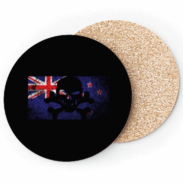 Discover Vintage New Zealand Skull Flag Coasters