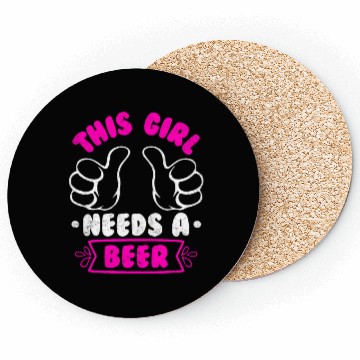 Discover This girl needs a beer vacation Spring Break Coasters