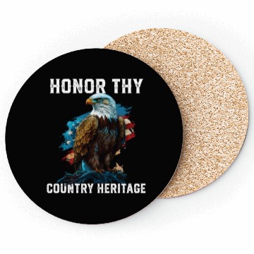 Discover Honor Thy Country Heritage American Bald Eagle Coasters