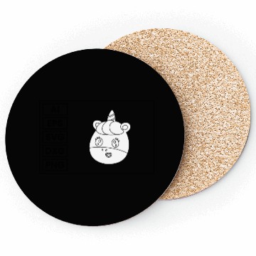 Discover Unicorn Coloring Page Graphic Collection Coasters