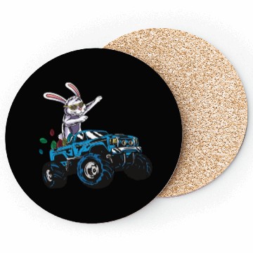 Discover Happy Easter Motif Easter Eggs Funny Easter Bunny Coasters