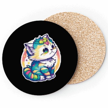 Discover Cute Chibi Kitten Coasters