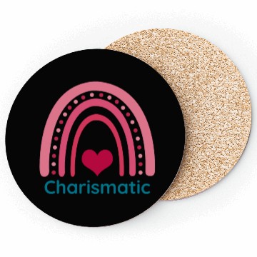 Discover Charismatic Viva Magenta Boho Rainbow Coasters