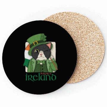 Discover Ireland Tuxedo Cat Coasters
