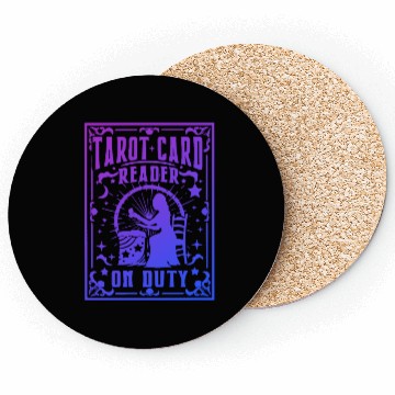 Discover Tarot Card Reader On Duty Gypsy Fortune Teller Fun Coasters