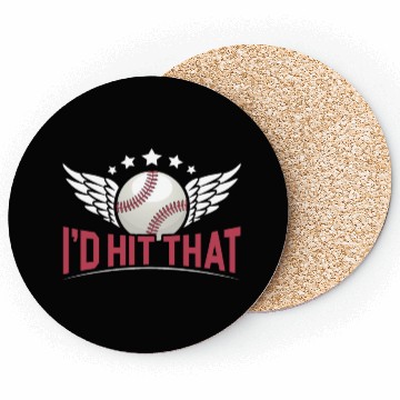 Discover I'd Hit That Baseball Player Baseball Coach Coasters