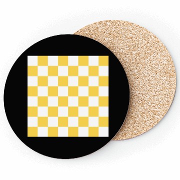 Discover Yellow checker rectangle background. Coasters